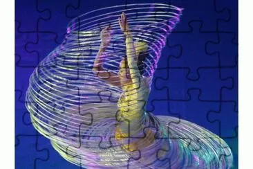 Dancer in Giant Slinky jigsaw puzzle