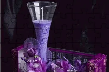 Decorative Scented Candle in Glass Flute