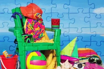 Colorful Beach Things jigsaw puzzle