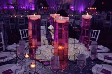 Tall Floating Candle Center Piece