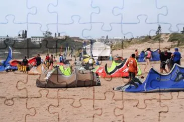 Kiting in Scottburgh - South Coast 1 jigsaw puzzle