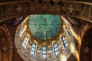 Interior de la cÃºpula de la catedral en Finlandia