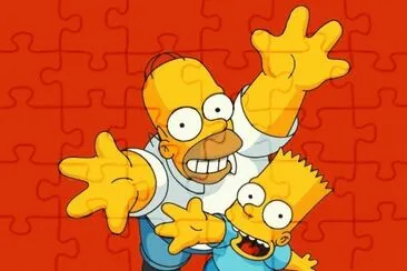 Homero   Bart jigsaw puzzle