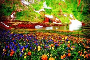 Beautiful Mountain Flowers-Art jigsaw puzzle