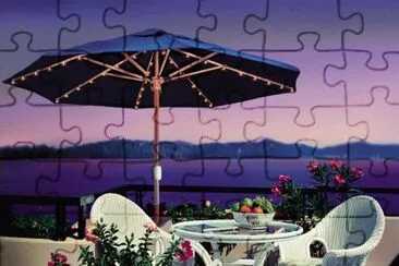 Gorgeous Water Front Patio jigsaw puzzle