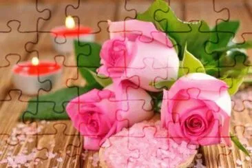 Pretty Pink Roses and Bath Salts jigsaw puzzle