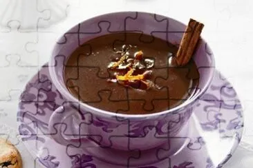 Hot Chocolate with Cinnamon Sticks