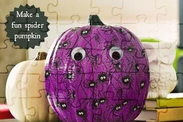 Fun Spider Pumpkin-Duck Tape Craft