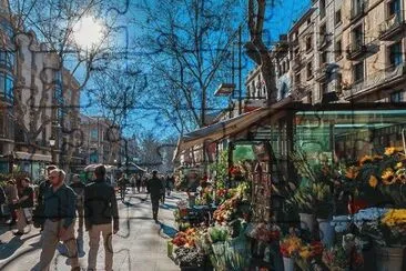 La Rambla de las flores-Barcelona