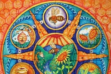 Honey Bee Mandala jigsaw puzzle