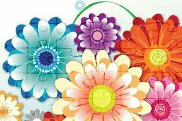 Colored Flowers jigsaw puzzle