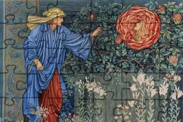 Sir Edward Burne-Jones- Pilgrim in the Garden