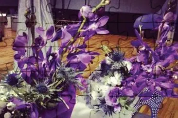 Orchid Centerpieces in High Heels