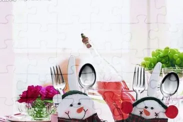 פאזל של Christmas Snowman Silverware Holders