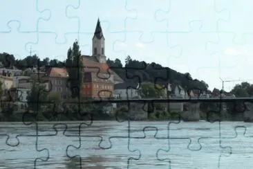 פאזל של Passau sobre el rÃ­o Danubio-Alemania