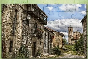 SANTIAGO DE TUDELA (BURGOS) - IGLESIA AL FONDO