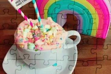 פאזל של Colorful Unicorn Hot Chocolate