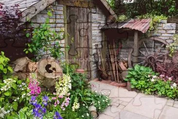 פאזל של Rustic Stone Garden Shed