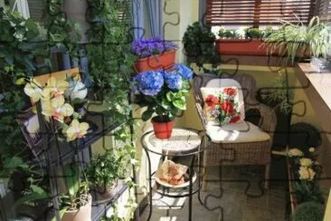 Pretty Decorating of Small Balcony jigsaw puzzle