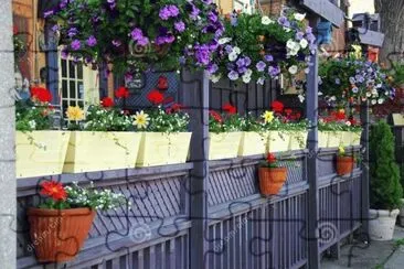 Restaurant Patio with Gorgeous Flowers jigsaw puzzle