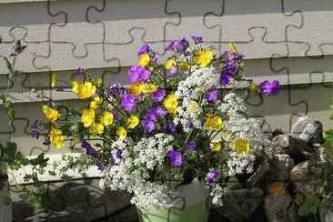 Wildflowers in vase, Balestrand, Norway jigsaw puzzle