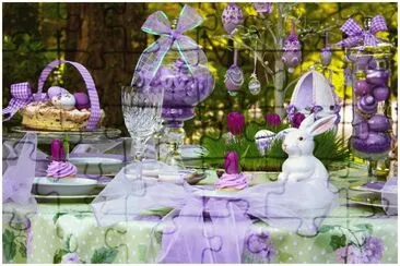 Pretty Lavender Easter Brunch Table