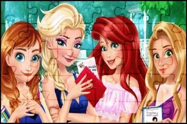 Anna Elsa Ariel Rapunzel jigsaw puzzle