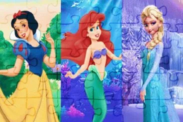 SnowWhite Ariel Elsa jigsaw puzzle