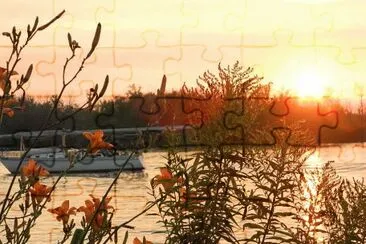 Sailboat and sunset jigsaw puzzle