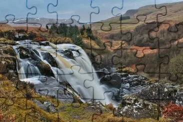 Loup of Fintry waterfall jigsaw puzzle