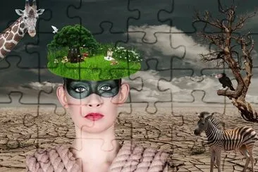 Mujer- Desierto, Ã¡rbol  .jpg jigsaw puzzle