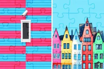 EDIFICI ROSA AZZURRO jigsaw puzzle