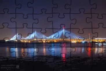 Queensferry Crossing at night