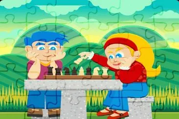 Jugadores de Ajedrez jigsaw puzzle