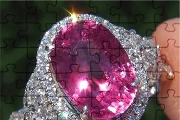 פאזל של Natural Pink Tourmaline Diamond Ring