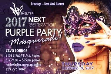 פאזל של Purple Masquerade Party Invitation