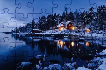 maison au bord de l 'eau jigsaw puzzle