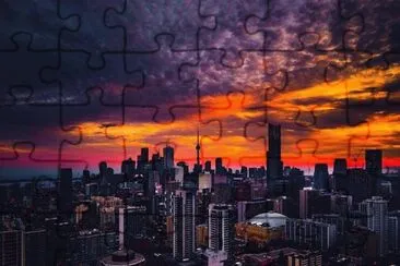 Big City at night jigsaw puzzle