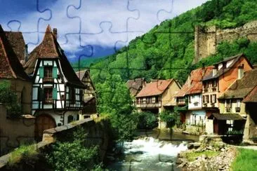 aldea en Suiza jigsaw puzzle