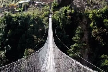 Hanging Bridge of Ghasa Himalayas