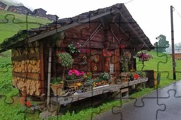 Casa en Alpes Suizos jigsaw puzzle