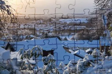 פאזל של snowy rooftops