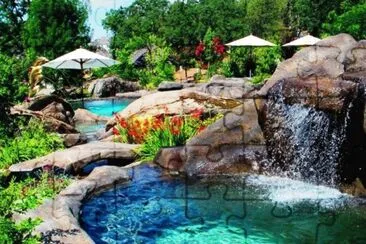 piscina en la naturaleza jigsaw puzzle