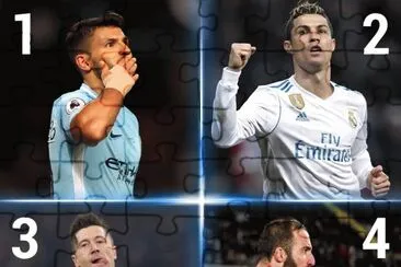 פאזל של AgÃ¼ero, Ronaldo, Lewandoski, HiguaÃ­n