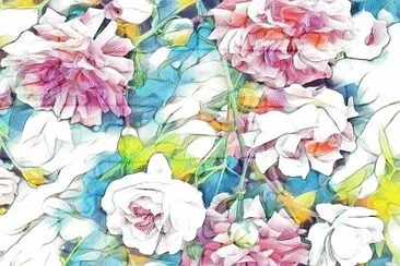 Wild roses (photo edited) jigsaw puzzle