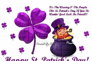 Purple St Patrick 's Day