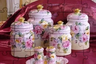 פאזל של Hand Painted Vintage Canisters