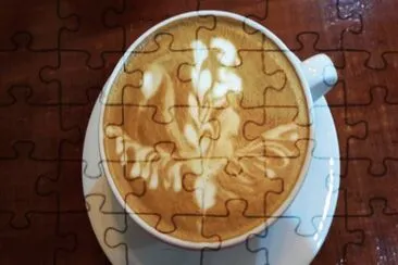 CafÃ© capuchino de cafeterÃ­a de CancÃºn. jigsaw puzzle