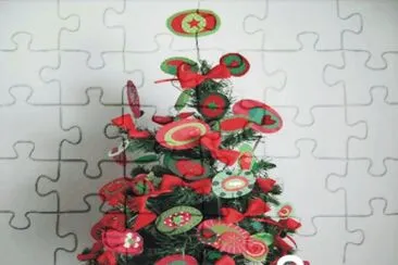 Cindy at Christmas jigsaw puzzle