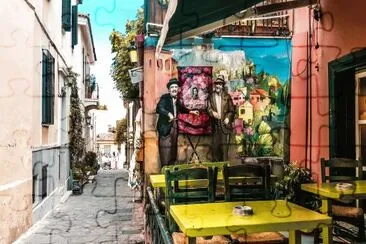 Calle de Atenas-Grecia jigsaw puzzle